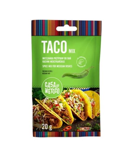 Casa de Mexico Spice Tacos Mix Przyprawa 20 g a0784701594a512e191b245897d921f2