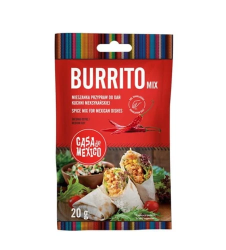 Casa de Mexico Spice Buritto Mix Przyprawa 20 g 6e5507282c8f7f09f0cda2478325916a