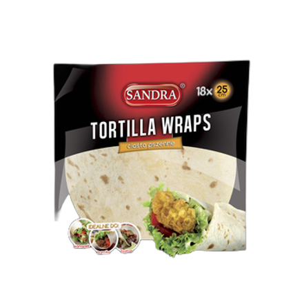 Tortilla Pszenna Sandra 1080 g/18Sztx25Cm Tortilla Pszenna Sandra 1080G/18Sztx25Cm
