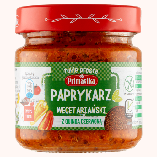 Primavika Paprykarz wegetariański z quinoa czerwoną 160 g 1758b6a5febcab3f5443dc8f17874a45