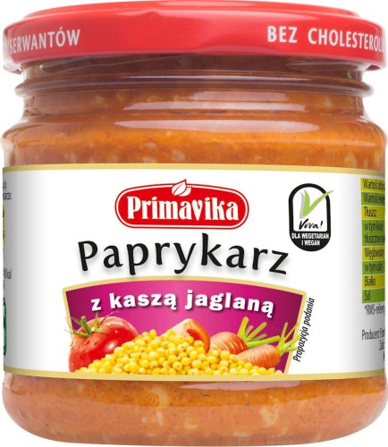 Primavika Paprykarz wegetariański z kaszą jaglaną 160 g 5ce3531c65ae51a6d4e090df55d8eeb9
