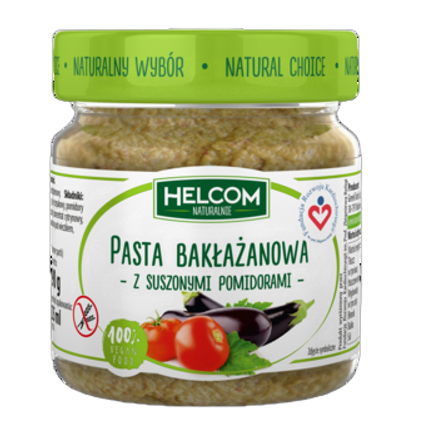 Helcom Pasta bakłażanowa z suszonymi pomidorami 190 g Helcom Pasta bakłażanowa z suszonymi pomidorami 190 g