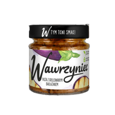 Wawrzyniec Pasta warzywna z grillowanym bakłażanem 180 g Wawrzyniec Pasta warzywna z grillowanym bakłażanem 180 g