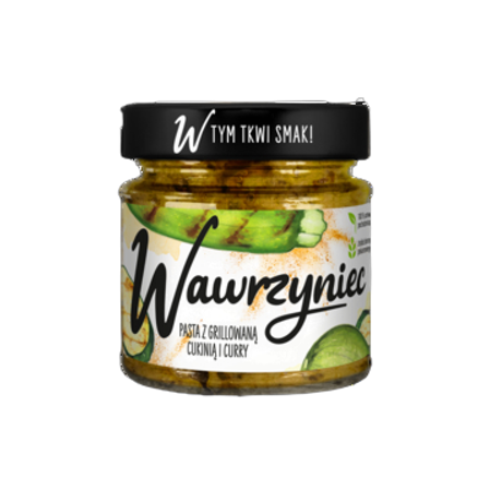 Wawrzyniec Pasta warzywna z grillowaną cukinią i curry 180 g Wawrzyniec Pasta warzywna z grillowaną cukinią i curry 180 g