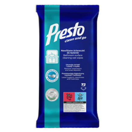 Presto Ściereczki do łazienki 72 szt Presto Ściereczki do łazienki 72 szt