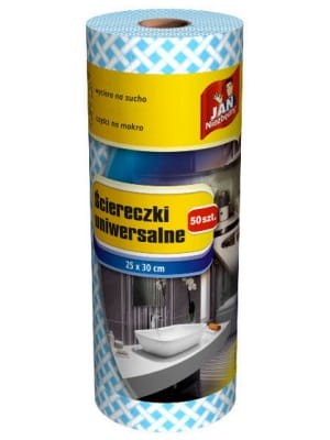 Jan Niezbędny Ściereczki na rolce kolorowe 50 szt e673414bb26f4922d3c409fa6e8180c5