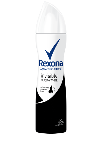 Antyperspirant Rexona Invisible Black+White Rexona spray 150ml