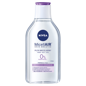 NIVEA MicellAir Skin Breathe Pielęgnujący płyn micelarny do cery wrażliwej i nadwrażliwej 400 ml edfee00c5d7d2fbdcd37eec16829e21c
