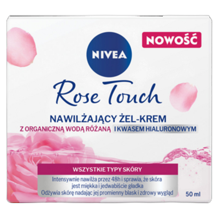 Nivea Rose Touch Nawilżający żel-krem z organiczną wodą różaną i kwasem hialuronowym 50 ml Nivea Rose Touch Nawilżający żel-krem z organiczną wodą różaną i kwasem hialuronowym 50 ml