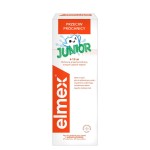 Elmex Junior z aminofluorkiem Płyn do płukania jamy ustnej bez alkoholu dla dzieci 6-12 lat 400 ml