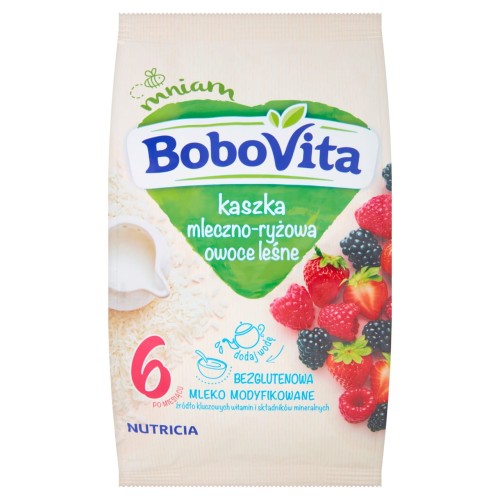 BoboVita Kaszka mleczno-ryżowa o smaku owoców leśnych po 6 miesiącu 230 g 7e111b78f131d841af7164d985273a12
