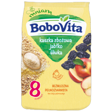 BoboVita Kaszka zbożowa jabłko śliwka po 8 miesiącu 180 g BoboVita Kaszka zbożowa jabłko śliwka po 8 miesiącu 180 g