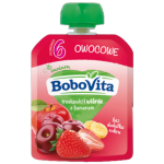 Deserek w tubce truskawki i wiśnie z bananem po 6 miesiącu BoboVita 80 g