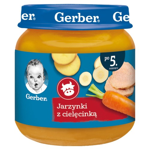 Gerber Kuchnia Polska Smakowite jarzynki z cielęcinką po 5 miesiącu 125 g 67d76af294096f9800636c2a1dcadb02