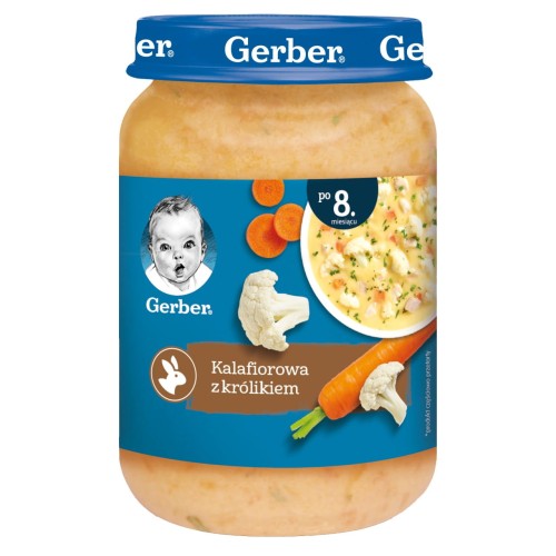 Gerber Kuchnia Polska Domowa zupka kalafiorowa z królikiem po 8 miesiącu 190 g 32db686884f1751c407f94a466df0b84