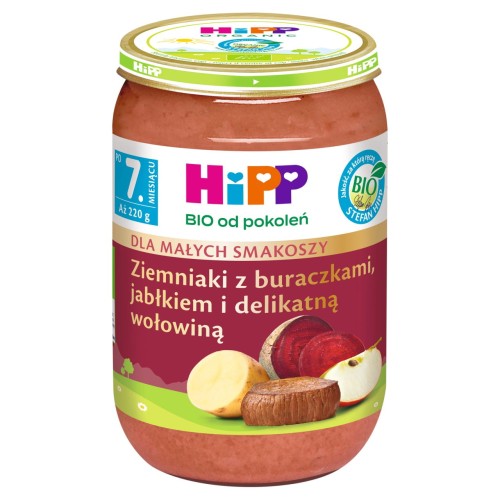 HiPP BIO Ziemniaki z buraki. jabł.. wołowina po 7 miesiącu 220 g 7c4f5776439bfb23c733367043564107
