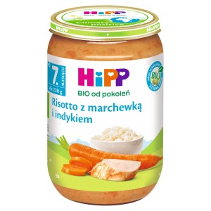 HiPP BIO Risotto z marchewką i indykiem po 7 miesiącu 220 g