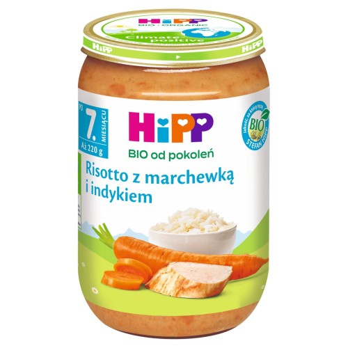 HiPP BIO Risotto z marchewką i indykiem po 7 miesiącu 220 g e40a26d187079f7de742f184db07743b