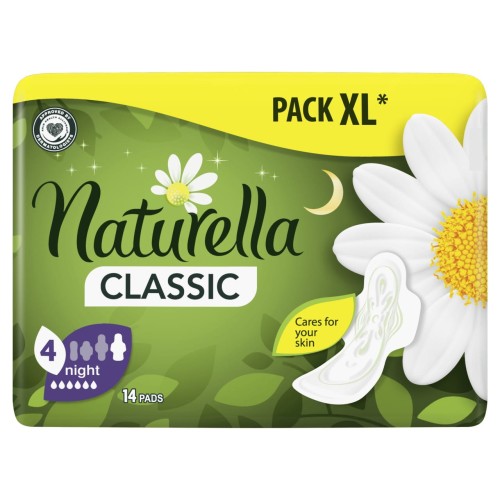 Naturella Classic Night Podpaski 14 sztuk 2b135bd2fa6faaf10d3a35dbe0b5a3ce