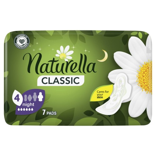 Naturella Classic Night Podpaski 7 sztuk 6575f1ab720950ba5995b03df466964c