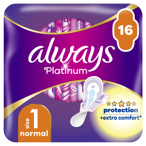 Always Platinum Normal Plus Podpaski. 16 sztuk