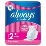 Always  Classic podpaski Maxi 5 kropli 9 sztuk
