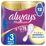 Always Platinum Ultra Night Podpaski ze skrzydełkami x 12