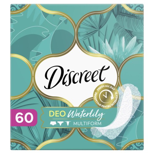 Discreet Waterlily Multiform Oddychające wkładki higieniczne 60 sztuk e6cb29959c6932ae34ea63b4af6ef2d8