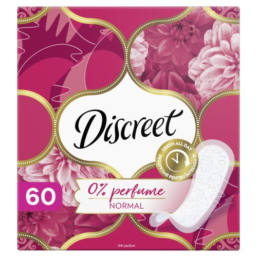 Discreet Normal Bezzapachowe wkładki higieniczne 60 sztuk 3f9552b005a2bd5dcc07f70469ee1756