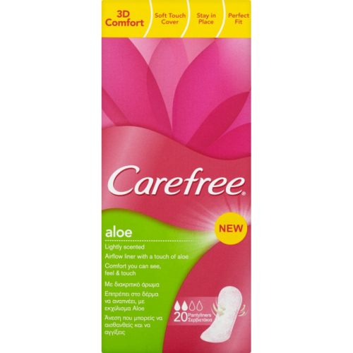 Carefree Cotton Aloe Wkładki higieniczne 20 sztuk 083ee71867e77756c3794b2f9b25b0bd
