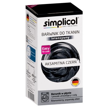 Simplicol Barwnik do tkanin intensywny aksamitna czerń Simplicol Barwnik do tkanin intensywny aksamitna czerń