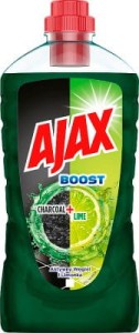 Ajax Boost Charcoal + Lime płyn do mycia podłóg i kafelków 1 l