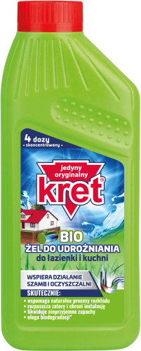 Kret Bio Udrażniacz do rur z aktywatorem Kuchnia Łazienka 500 ml
