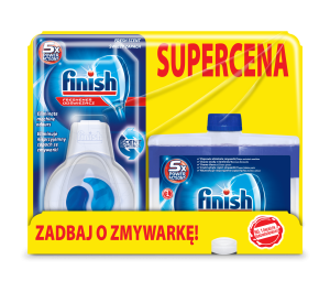Finish 5x Power Actions Odświeżacz+Płyn do czyszczenia zmywarek 250 ml