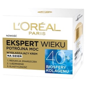 Krem L'Oreal Ekspert Wieku 40+ przeciwzmarszczkowy wygładzający na dzień 50 ml