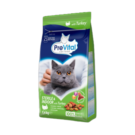 Prevital Sucha Karma Dla Kota Sterile Indyk 1,4 kg Prevital Sucha Karma Dla Kota Sterile Indyk 1.4Kg