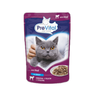 Prevital Pełnoporcjowa Karma Dla Dorosłych Kotów Z Cielęciną W Sosie 100 g
