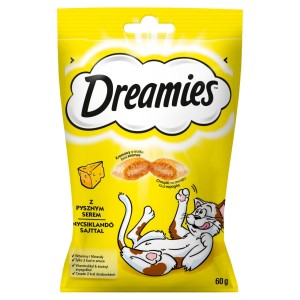 Dreamies z pysznym serem Karma uzupełniająca dla kotów i kociąt 60 g