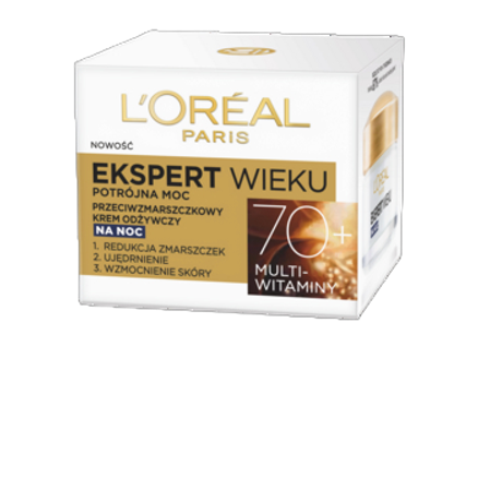 Krem L'Oreal Ekspert Wieku 70+ odżywczy na noc 50 ml Krem L'Oreal Ekspert Wieku 70+ odżywczy na noc 50ml