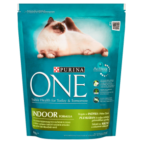 PURINA ONE Indoor Formula Pełnoporcjowa karma dla dorosłych kotów bogata w indyka i ziarna 800 g 1c4781c59e51b35f500a8189e83cf2b9