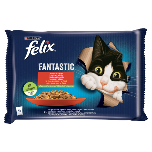 Felix Fantastic Karma dla kotów wiejskie smaki w galaretce 340 g 4 x 85 g 95df085b39fb163098b9931f1fdc8a07