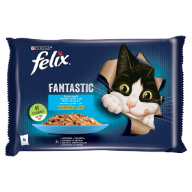 Felix Fantastic Karma dla kotów rybne smaki w galaretce 340 g 4 x 85 g e3fb93e212ba606fc953e679cff49487