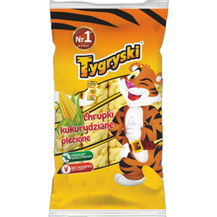Tygryski Chrupki Kukurydziane Plecione 70 g Tygryski Chrupki Kukurydziane Plecione 70G