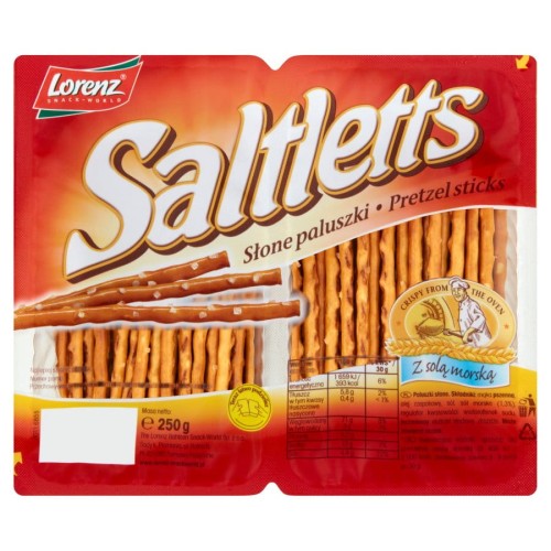 Saltletts Słone paluszki 250 g f21e7ebd007e17526ff82e117502ee45
