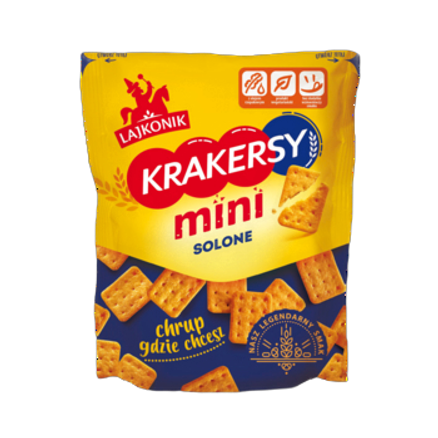 Lajkonik Krakersy mini solone 100 g Lajkonik Krakersy mini solone 100 g
