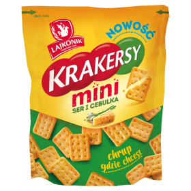 Lajkonik Krakersy mini ser i cebulka 100 g bf1d033e82e8abe09e0ecd0587444c2b