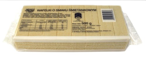 Skawa Wafle o smaku śmietankowym 500 g b006341de5e4e3a82c3f724b55948140