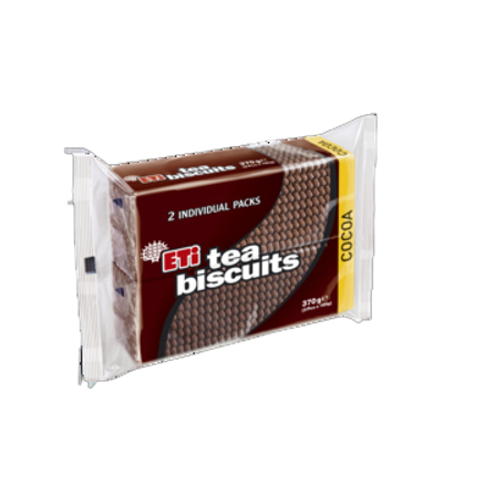 Eti Herbatniki kakaowe Tea Biscuits Cocoa 370 g Eti Herbatniki kakaowe Tea Biscuits Cocoa 370 g