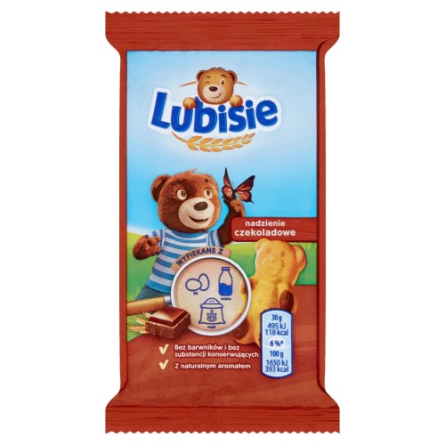 Lubisie Ciastko biszkoptowe z nadzieniem czekoladowym 30 g 6f3f6a54d57db05ea9dfd492467d3cdb
