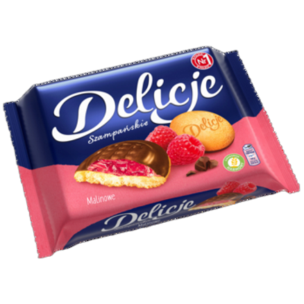 Delicje Szampańskie Malinowe 294 g Delicje Szampańskie Malinowe 294 g
